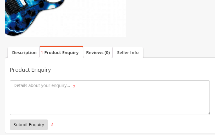 this is a screenshot of product enquiry