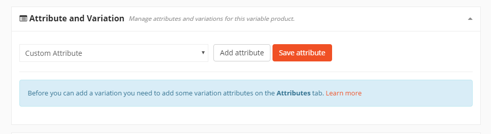 This image shows how to enable product variation