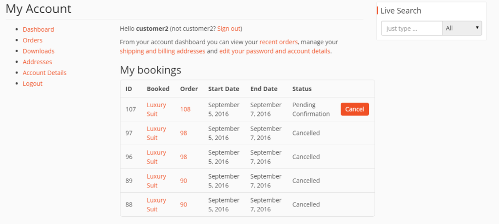 this is a screenshot of Dokan WooCommerce Booking Module
