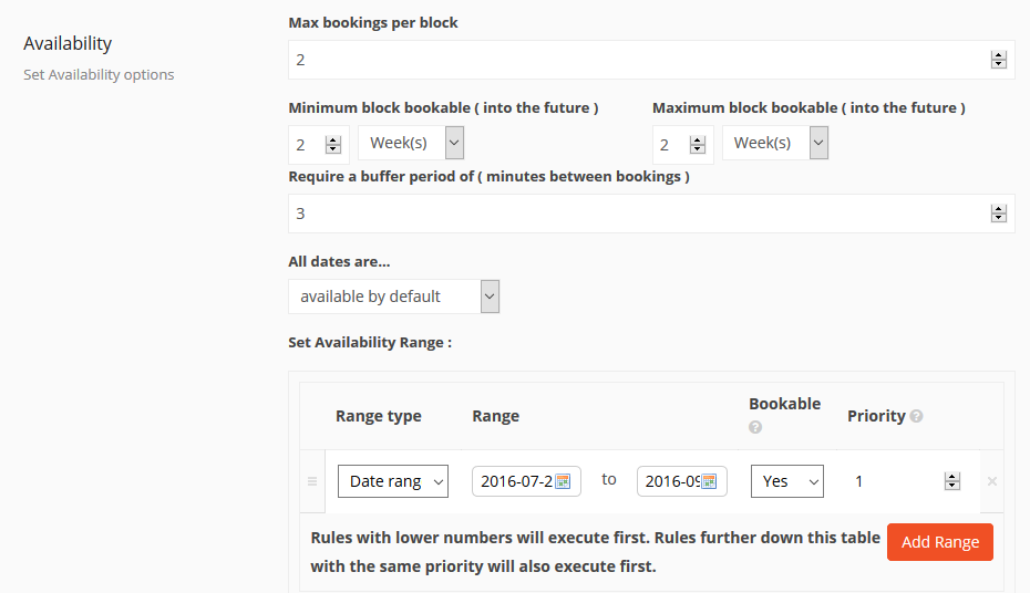 this is a screenshot of Dokan WooCommerce Booking Calendar Mood